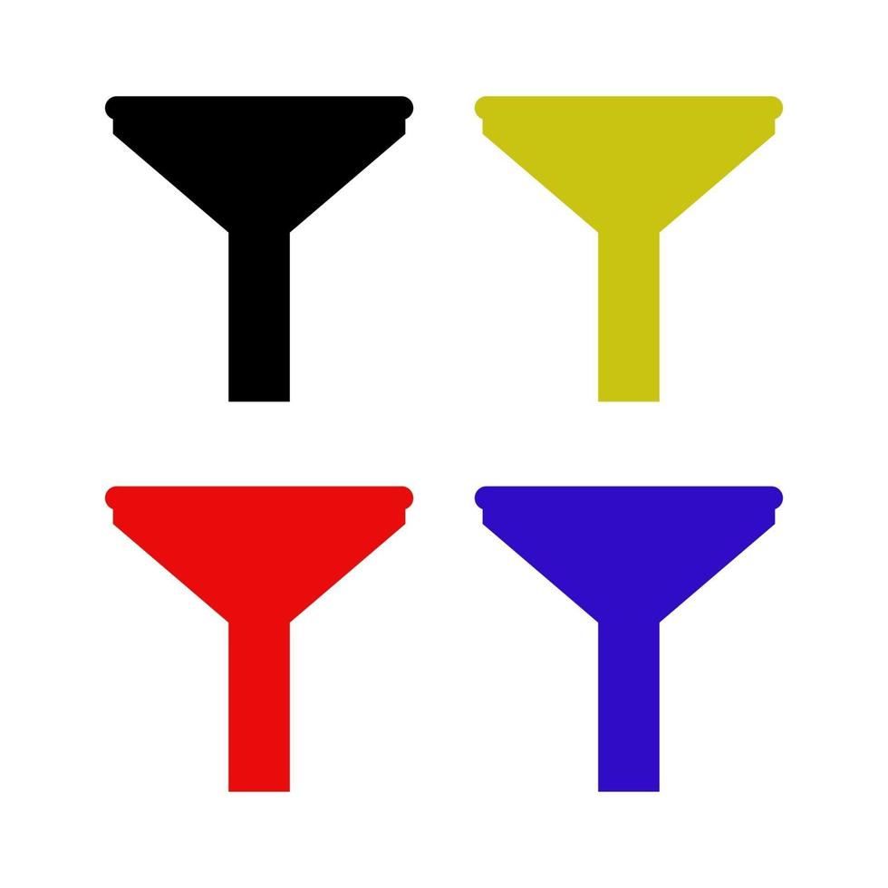 Funnel Set On White Background vector