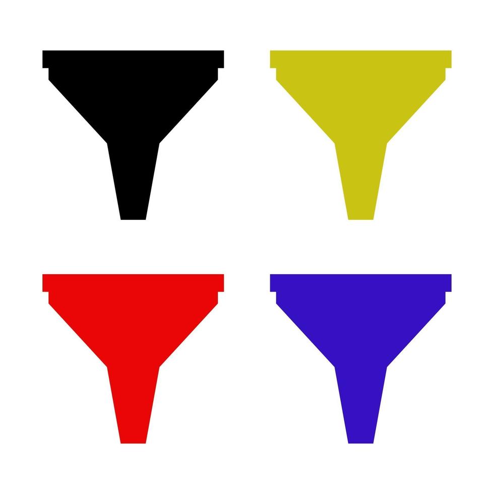 Funnel Set On White Background vector