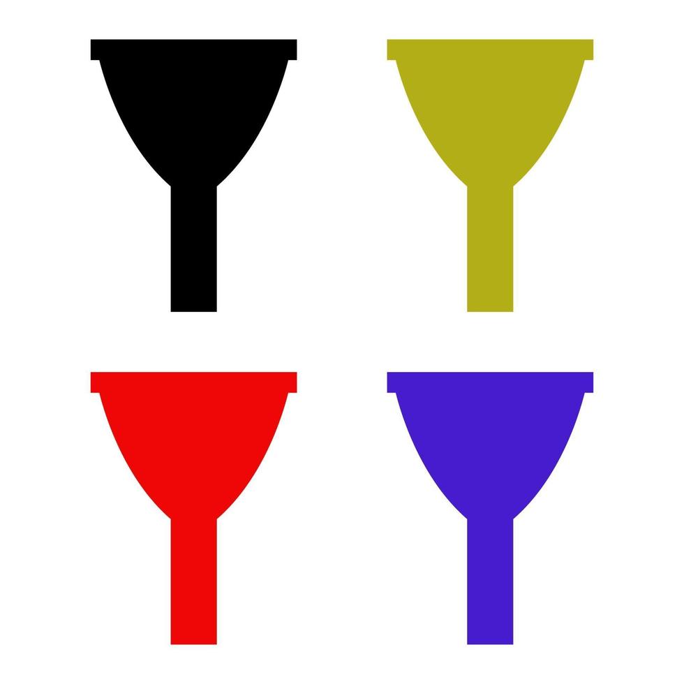 Funnel Set On White Background vector