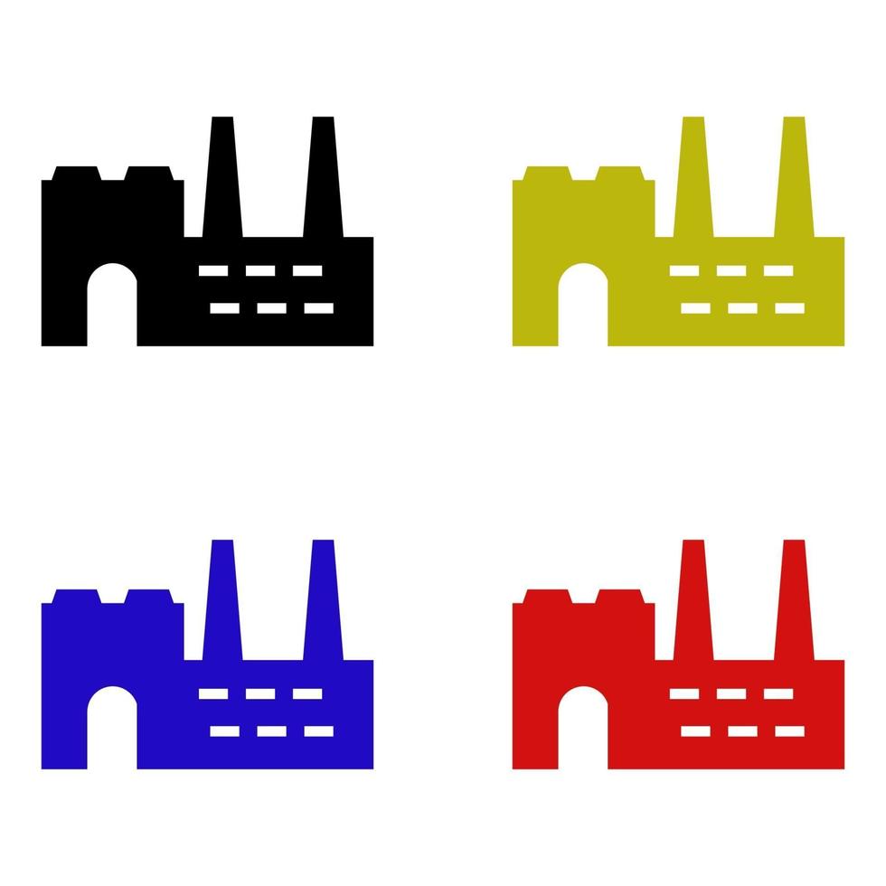Industry Set On White Background vector