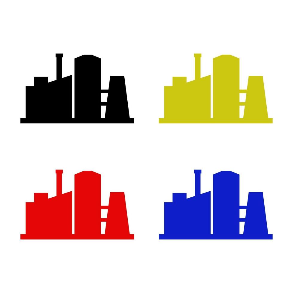 Industry Set On White Background vector