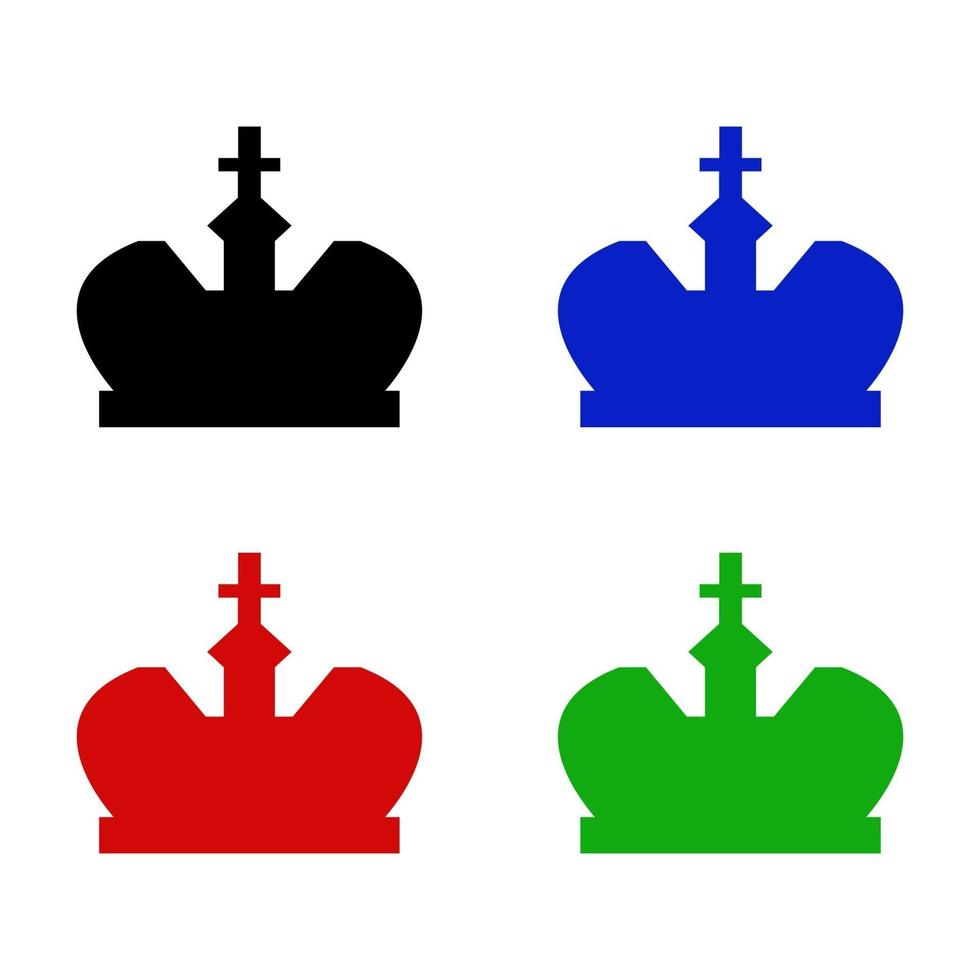 Crown Set On White Background vector