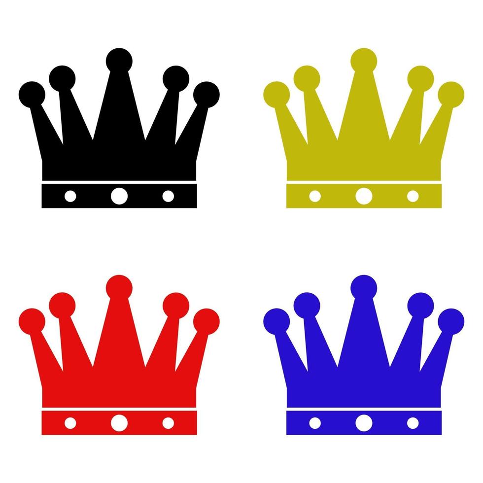 Crown Set On White Background vector