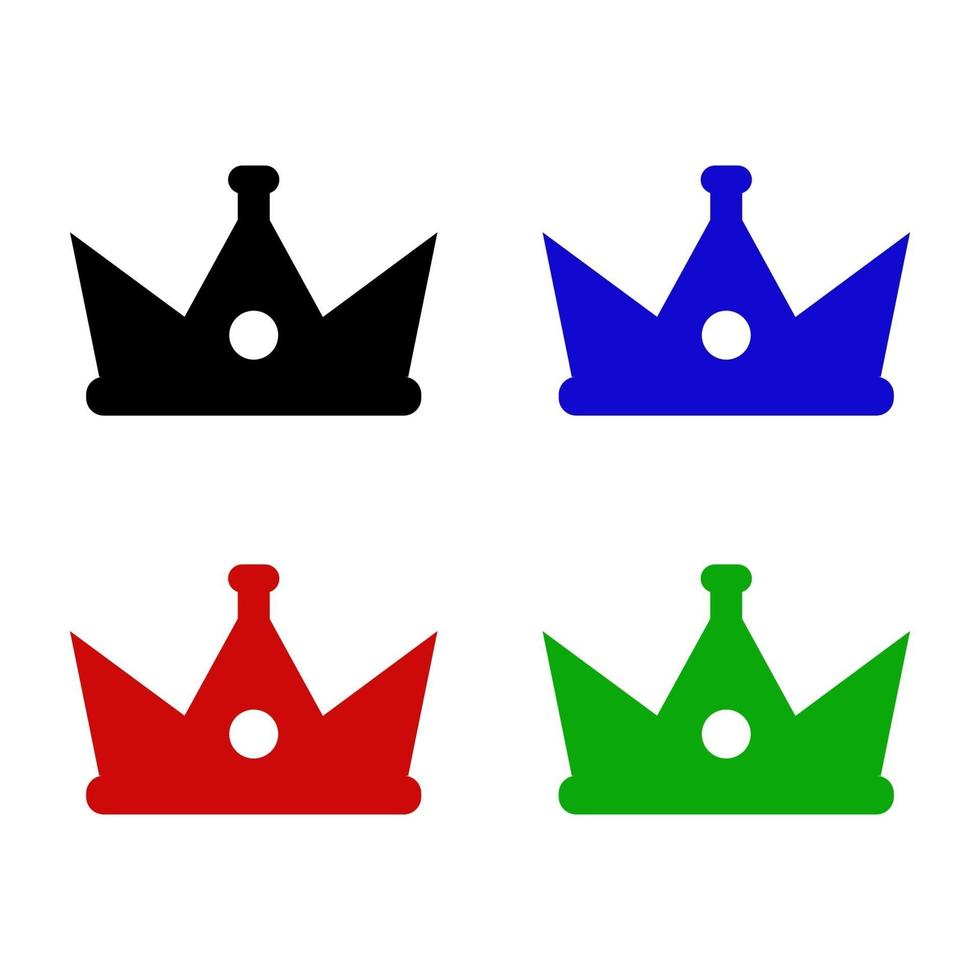Crown Set On White Background vector