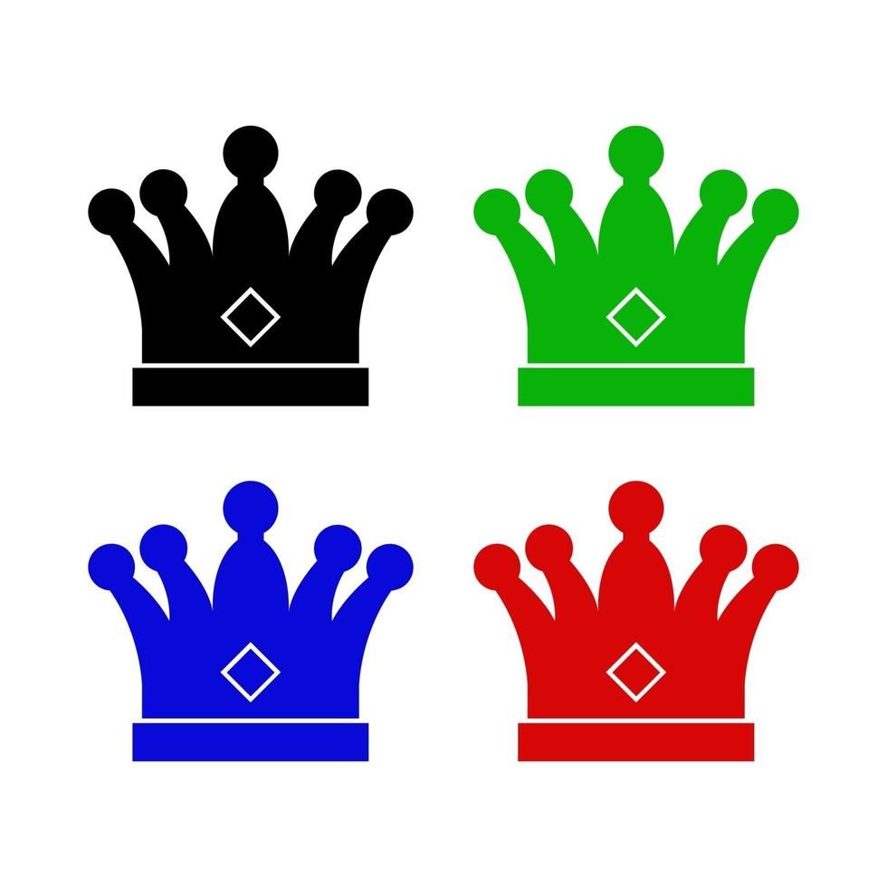 Crown Set On White Background vector