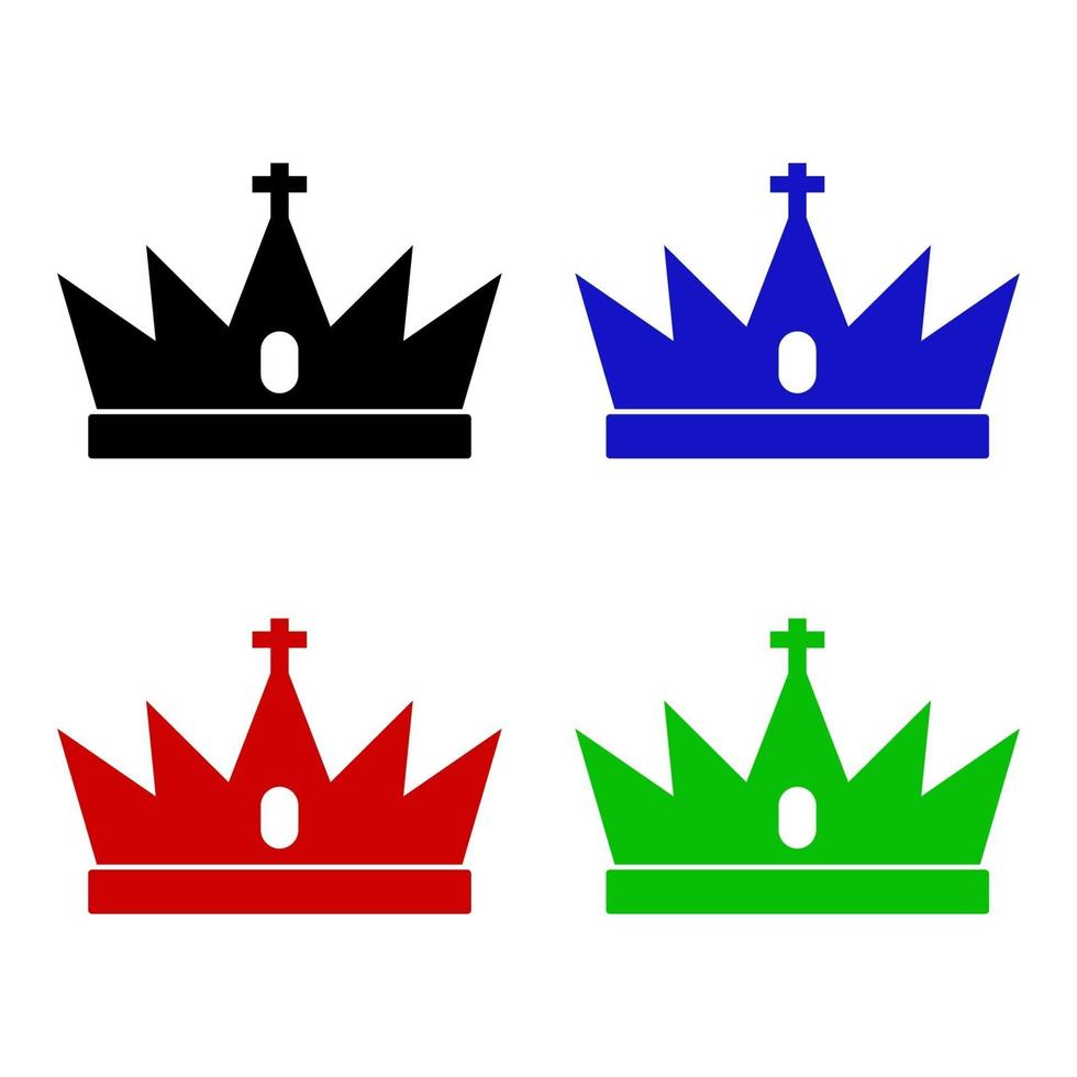 Crown Set On White Background vector