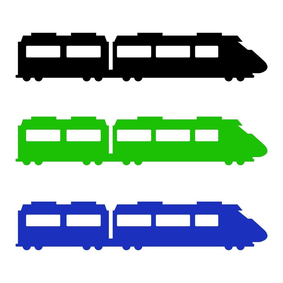 Train Set On White Background vector