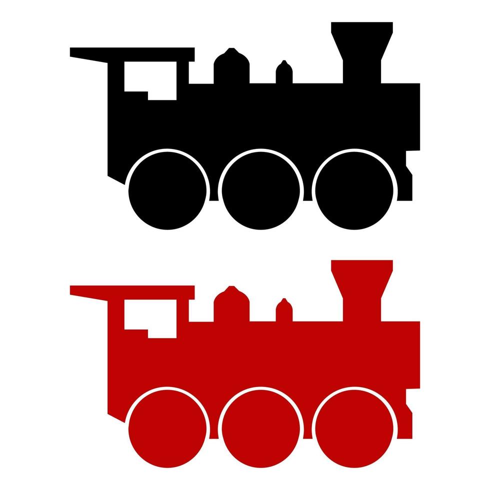 Train Set On White Background vector