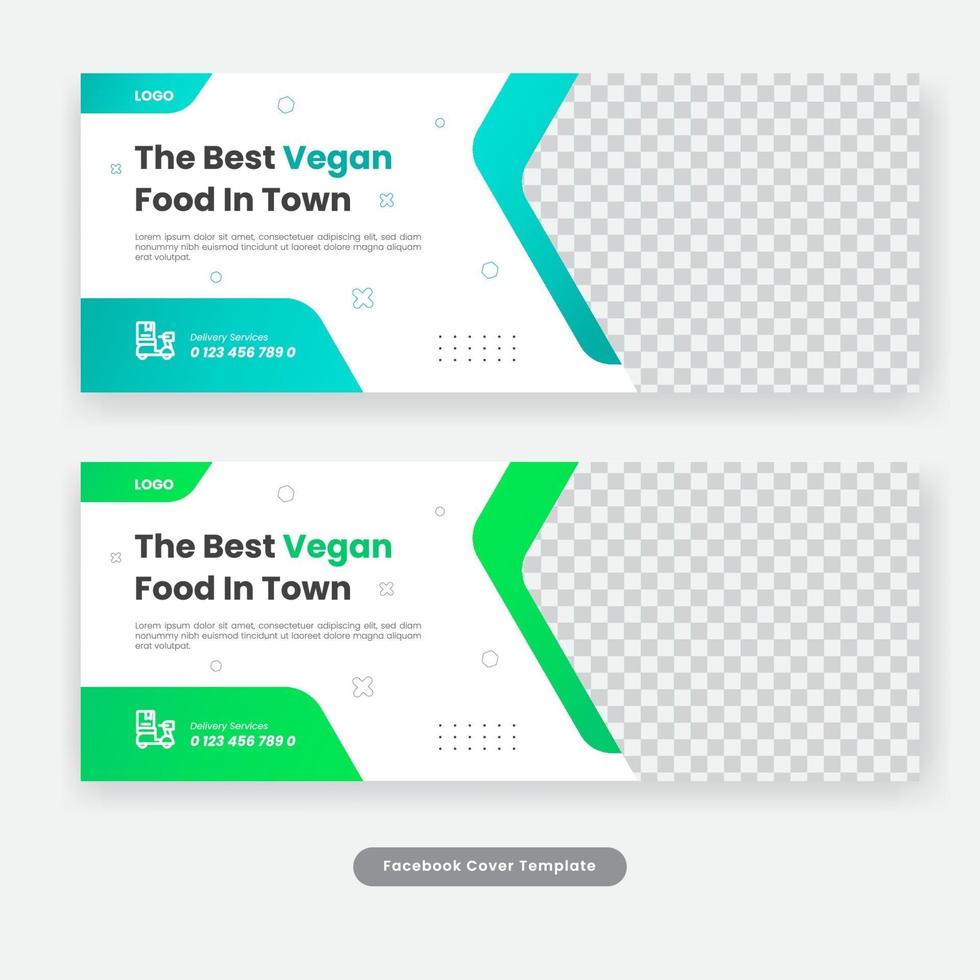 Culinary food social media cover template banner vector