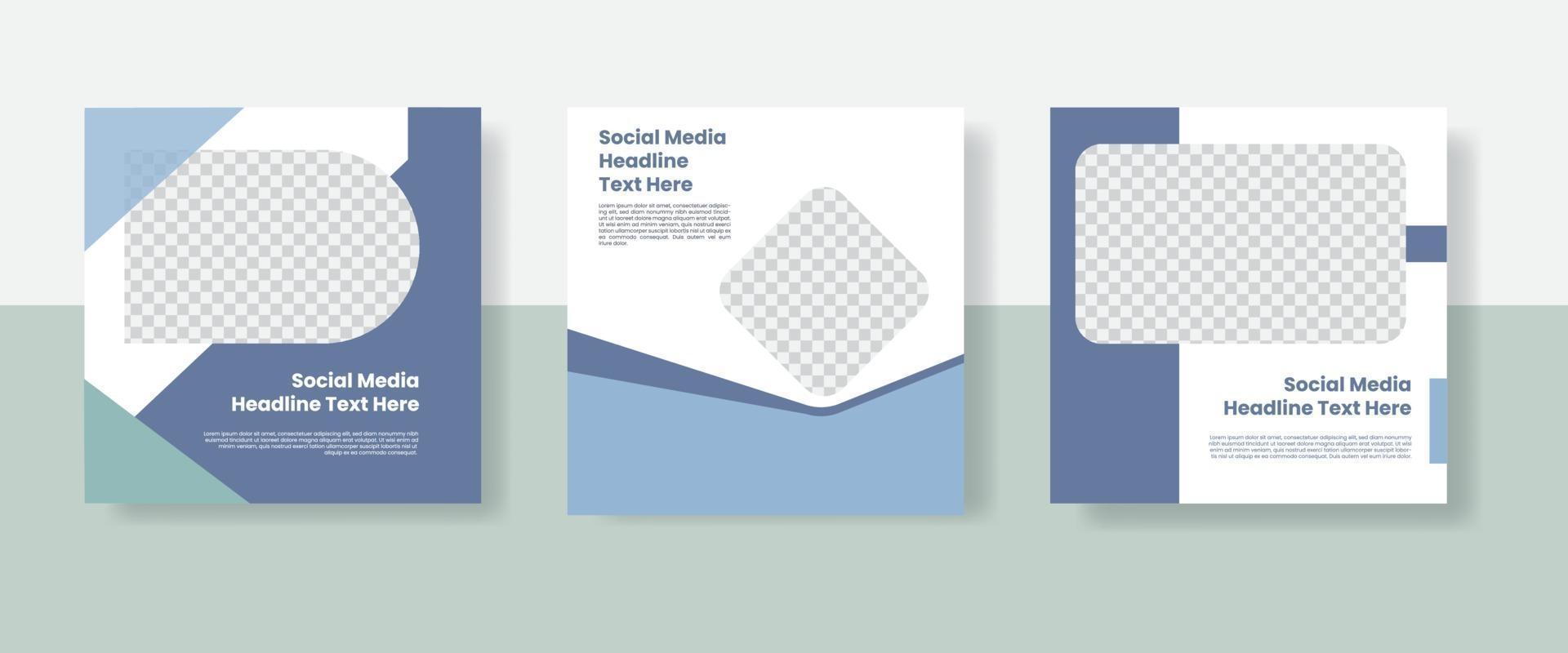 Social media post template banner vector