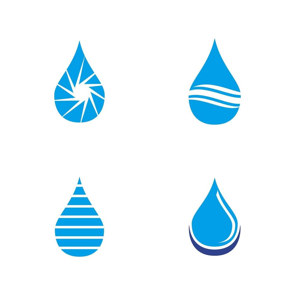 Water drop icon logo design template vector