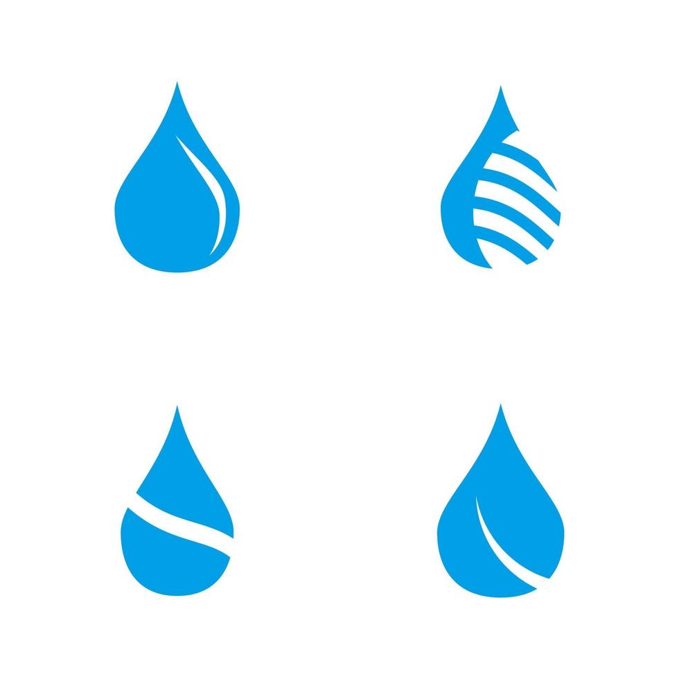 Water drop icon logo design template vector