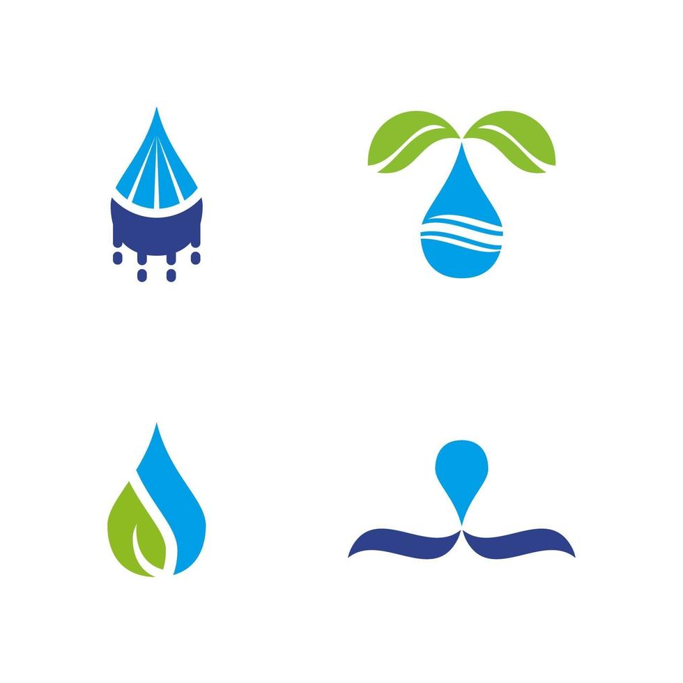 Water drop icon logo design template vector