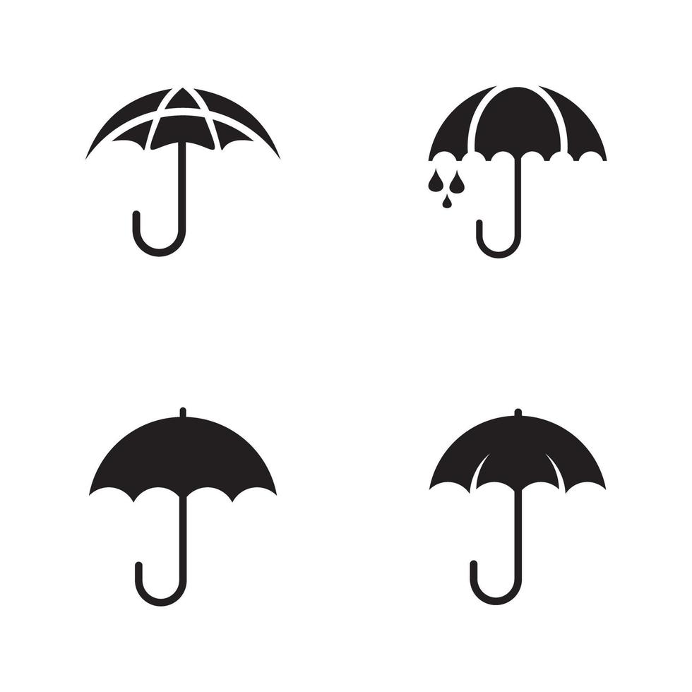 Umbrella icon logo design template vector