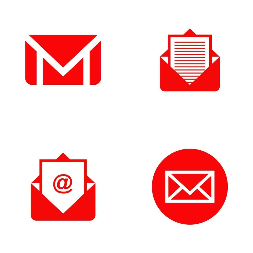 email icon logo design template vector