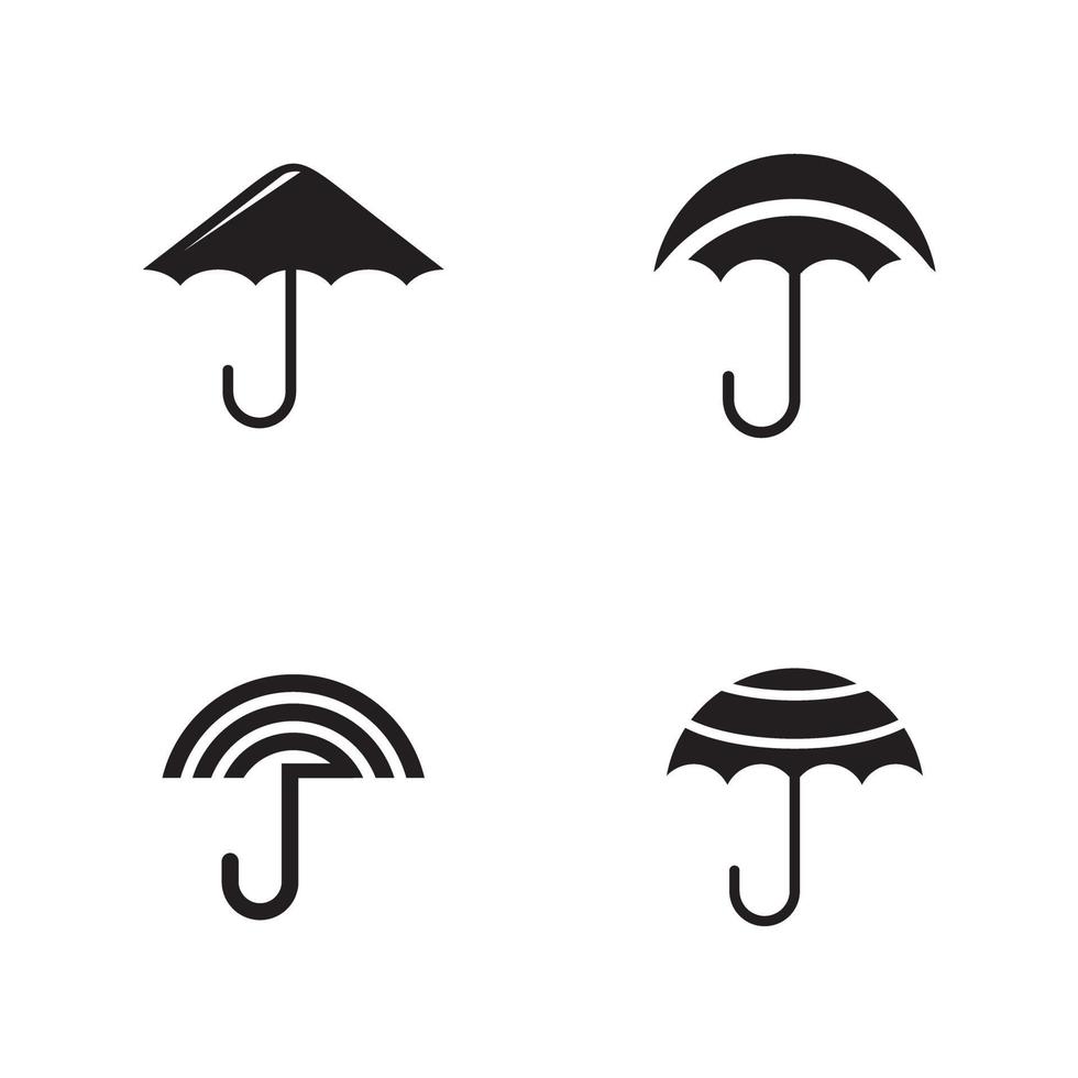 Umbrella icon logo design template vector
