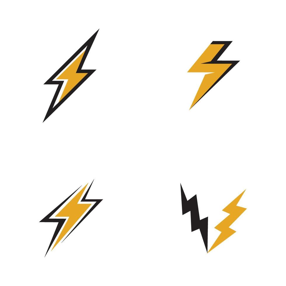 Flash thunderbolt logo design template vector