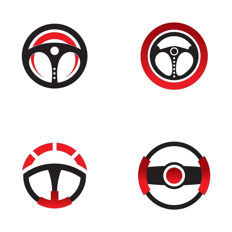 Car steering icon logo design template vector