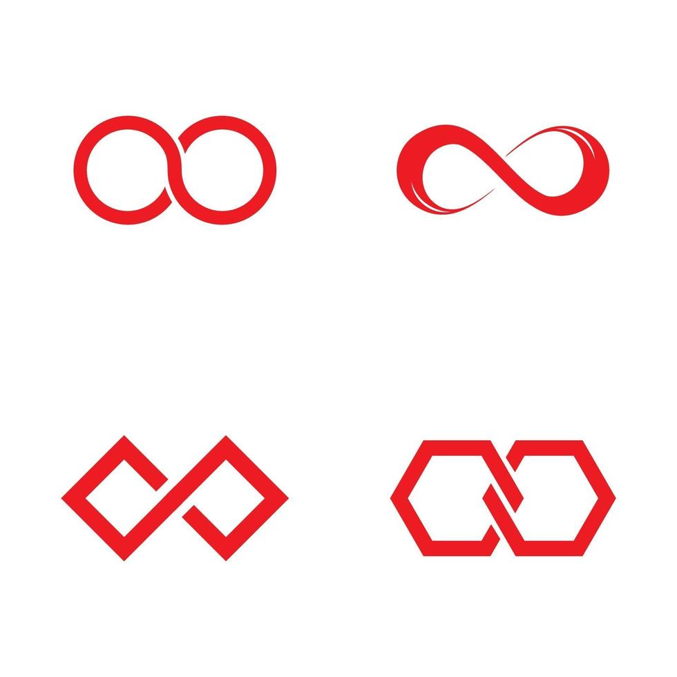 Infinity icon logo design template vector