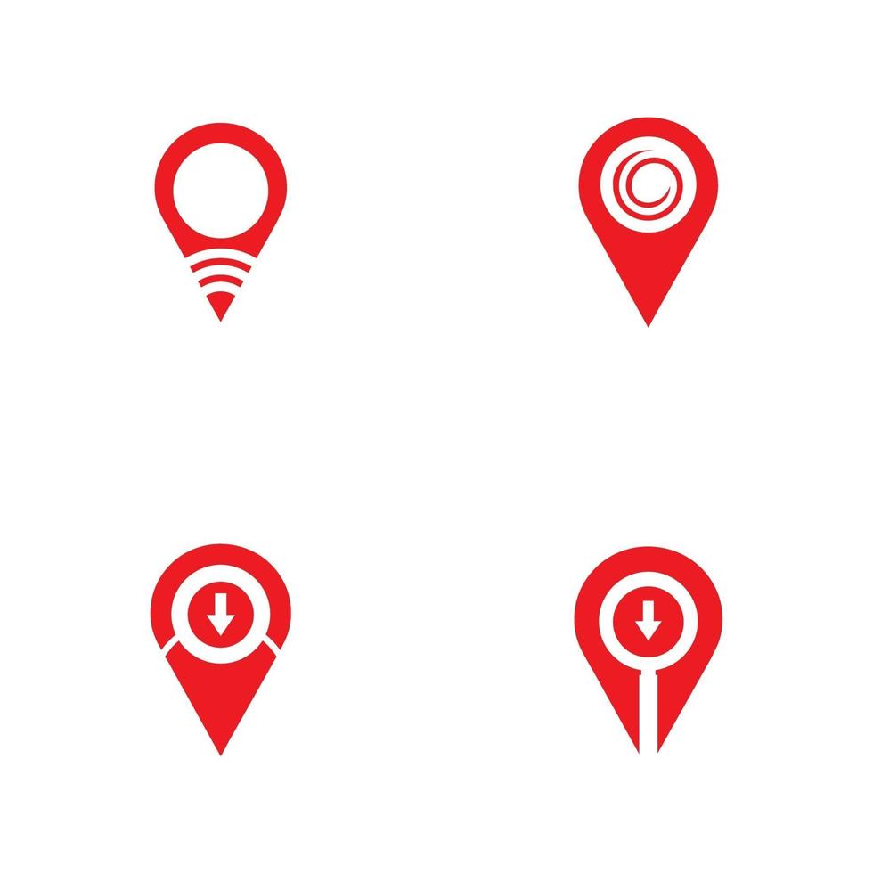 Location point icon logo design template vector