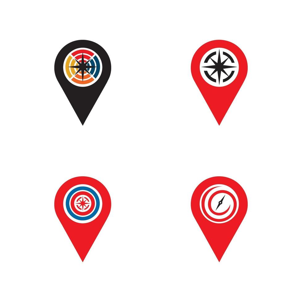 Location point icon logo design template vector