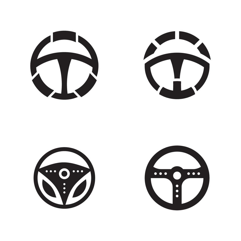 Car steering icon logo design template vector