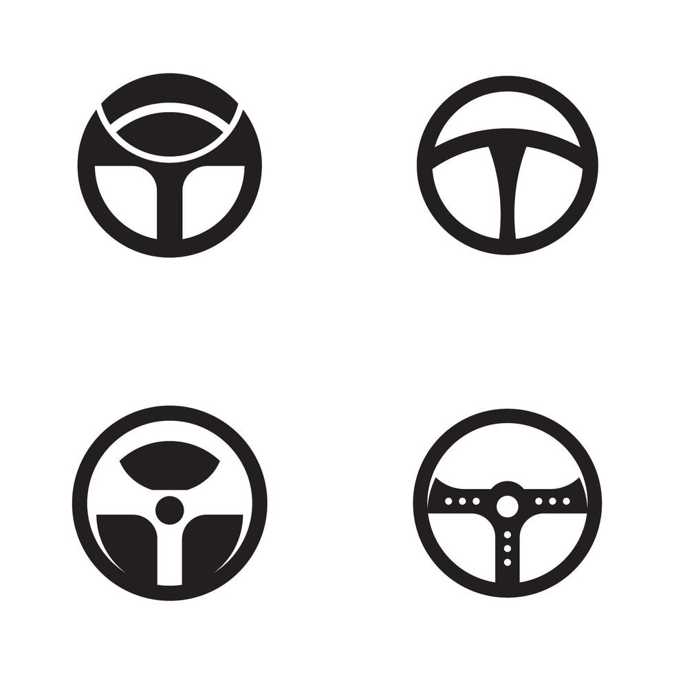 Car steering icon logo design template vector