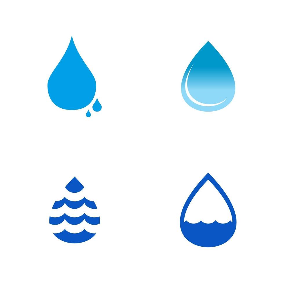 Water drop icon logo design template vector