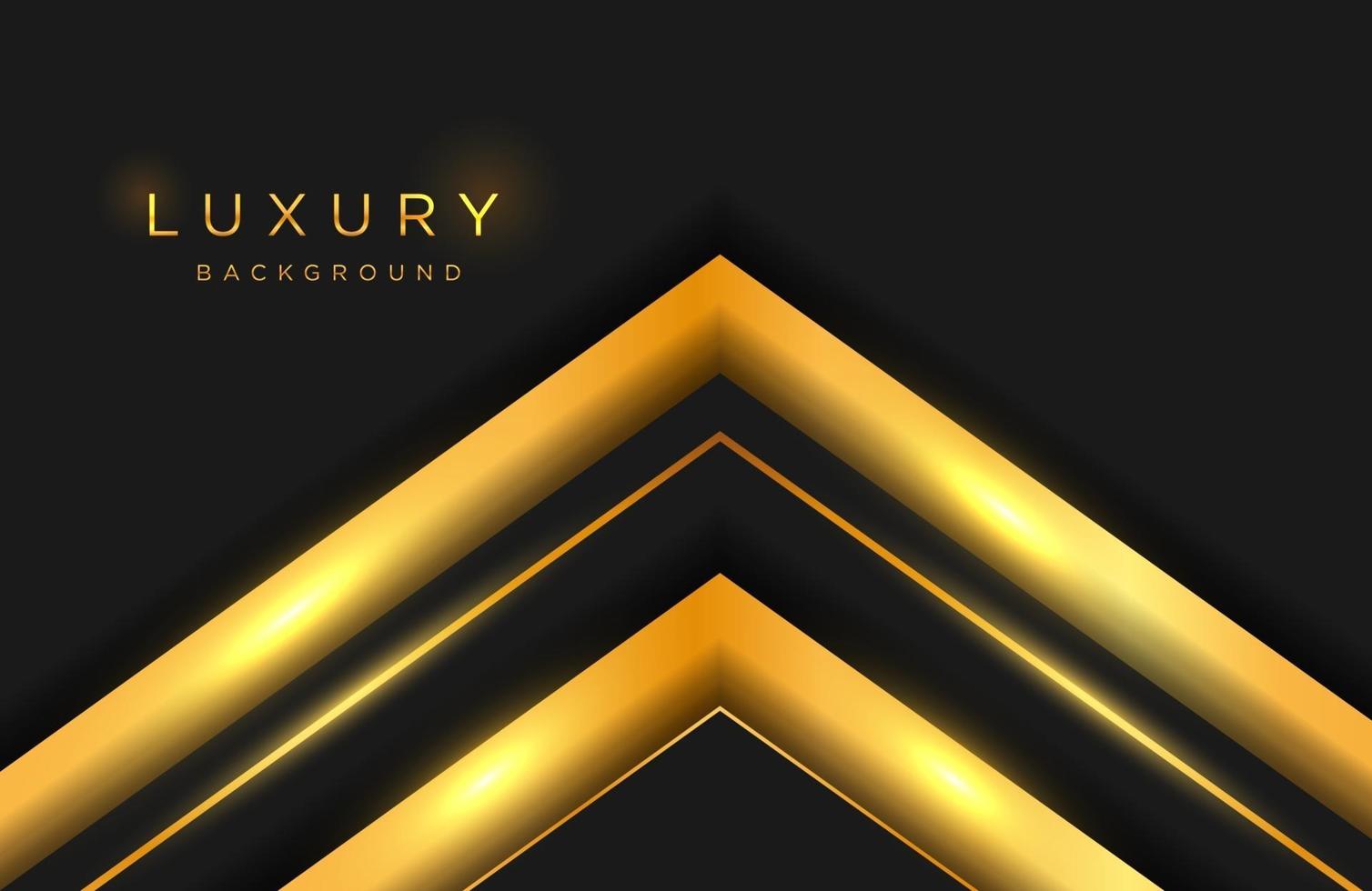 Luxury elegant background with layered gold shape and line composition. Elegant cover template vector