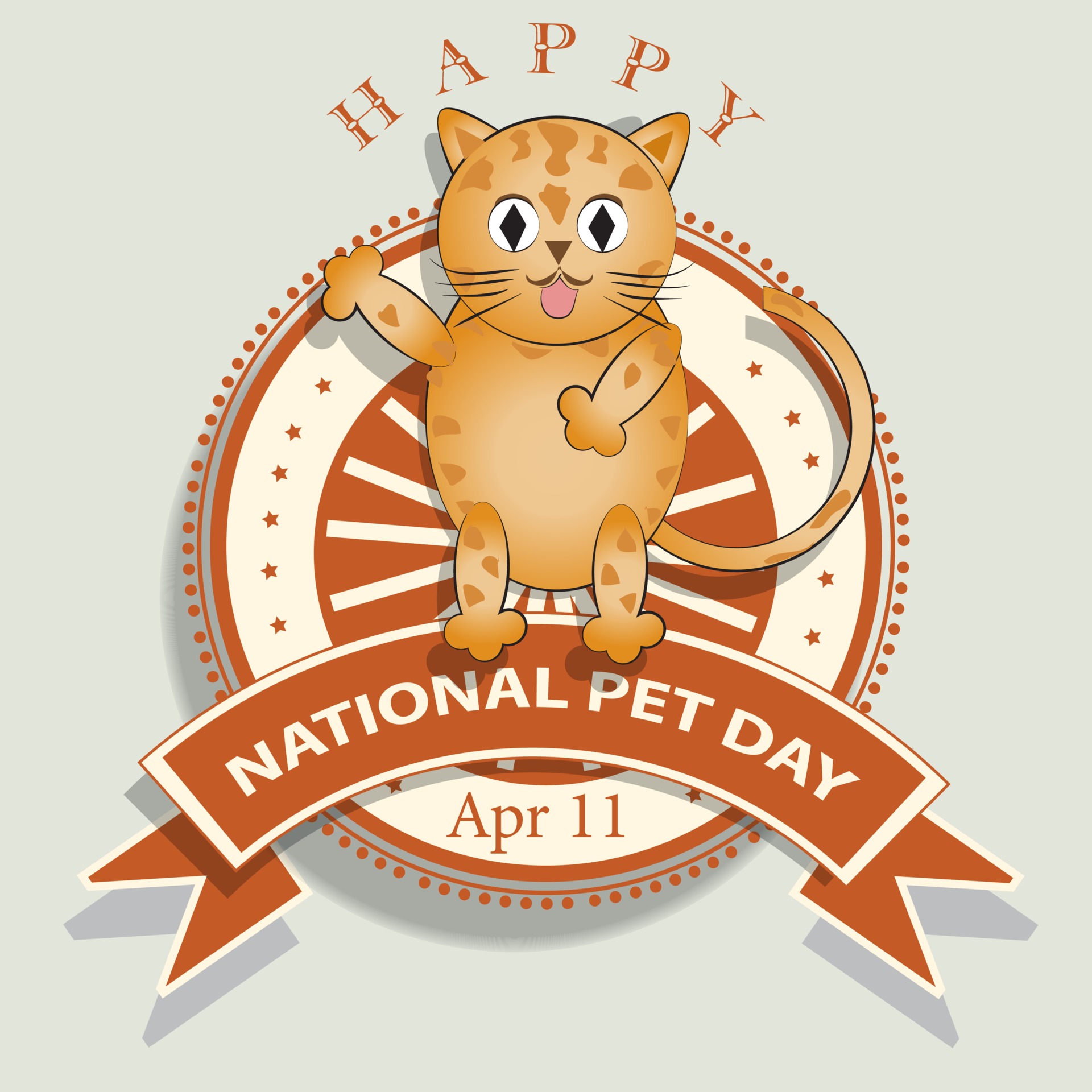 National Pet Day Sign and Badge 2150918 Vector Art at Vecteezy