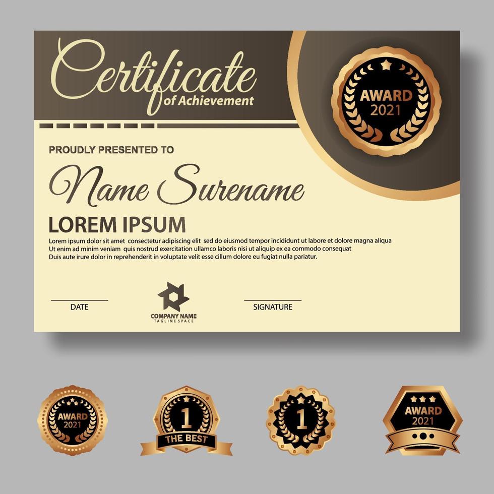 plantilla de certificado creativo vector