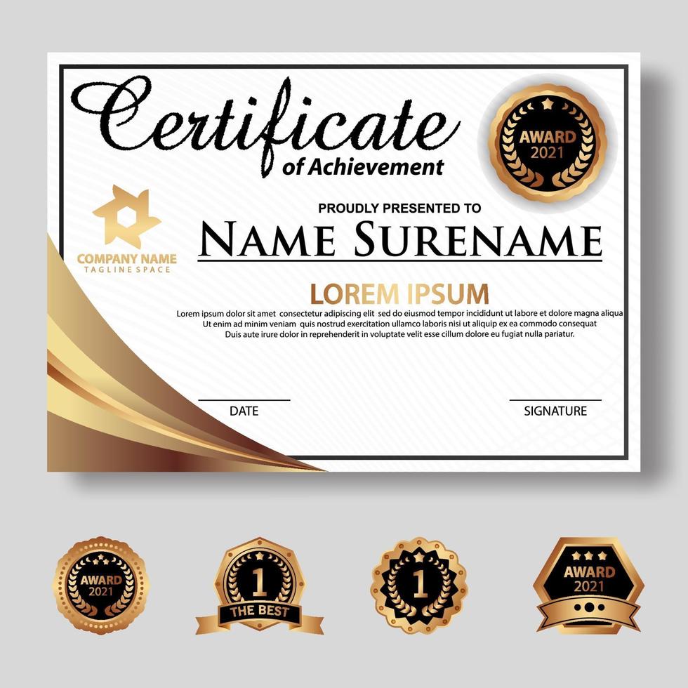 Modern certificate template vector