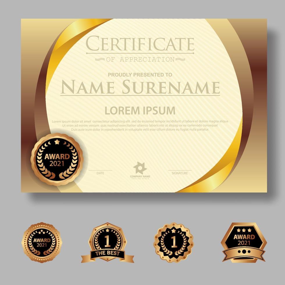 Modern certificate template vector