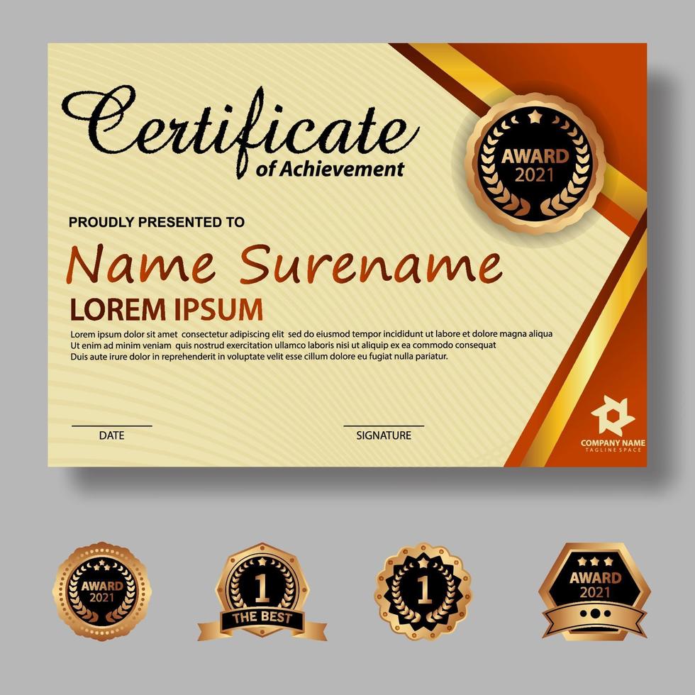 Modern certificate template vector