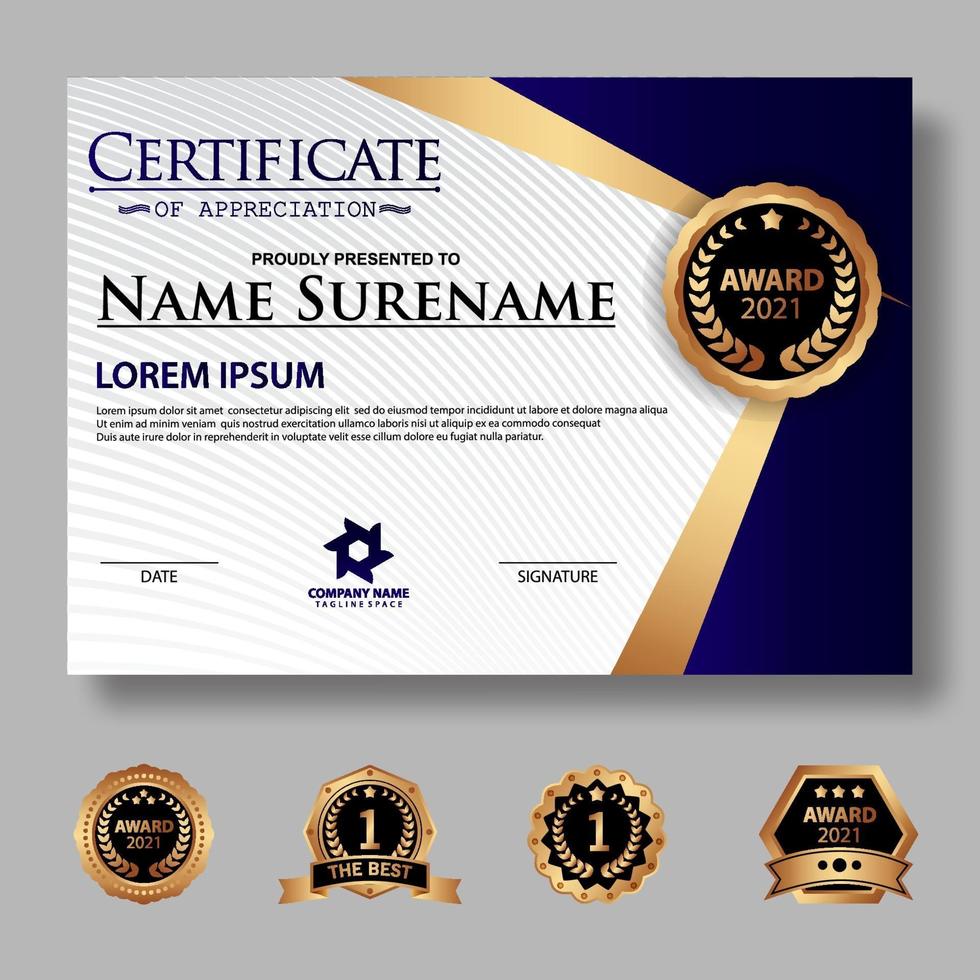 Modern certificate template vector