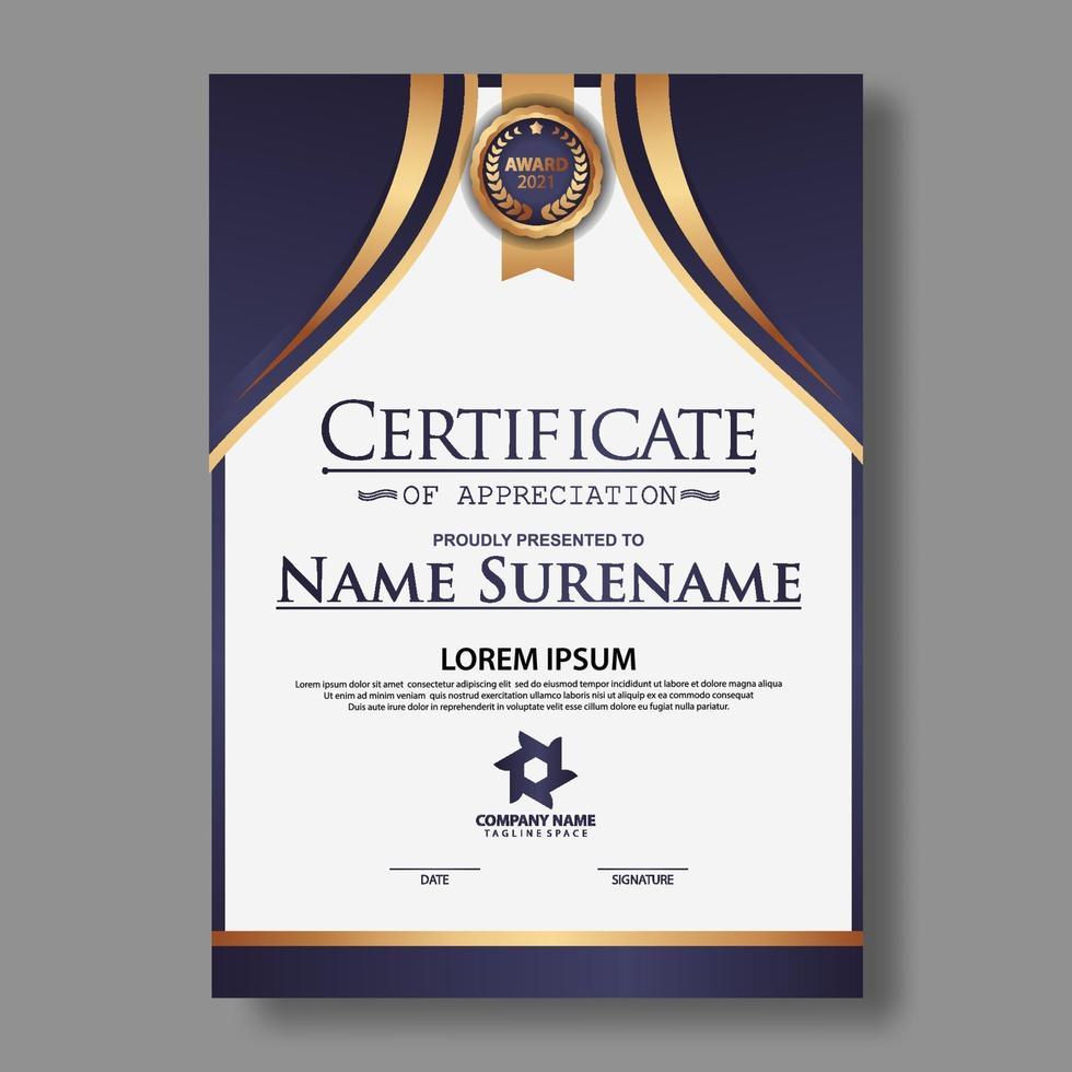 Modern Certificate Template vector