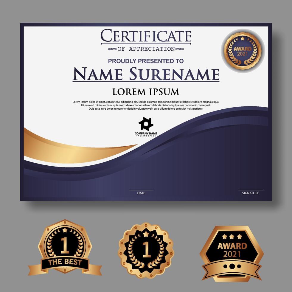 Modern Certificate Template vector