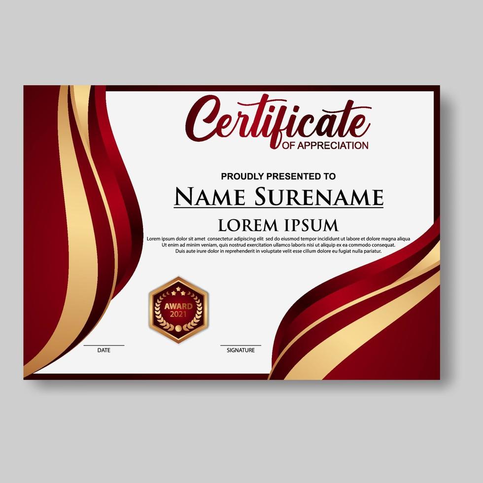 Modern Certificate Template vector