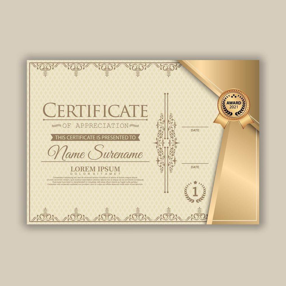 Diploma Certificate of achievement template vector