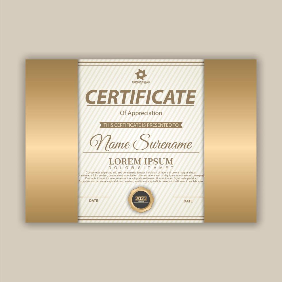 Diploma Certificate of achievement template vector