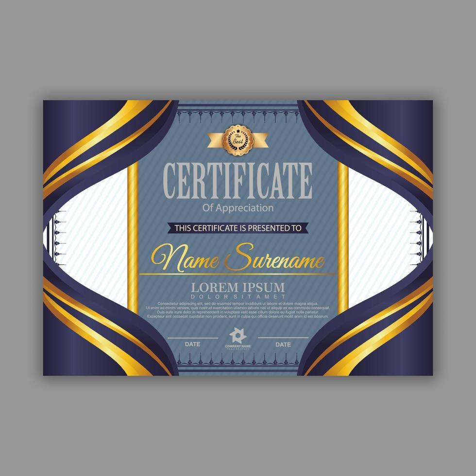 Modern certificate template. Suitable for appreciation. Premium vector. vector