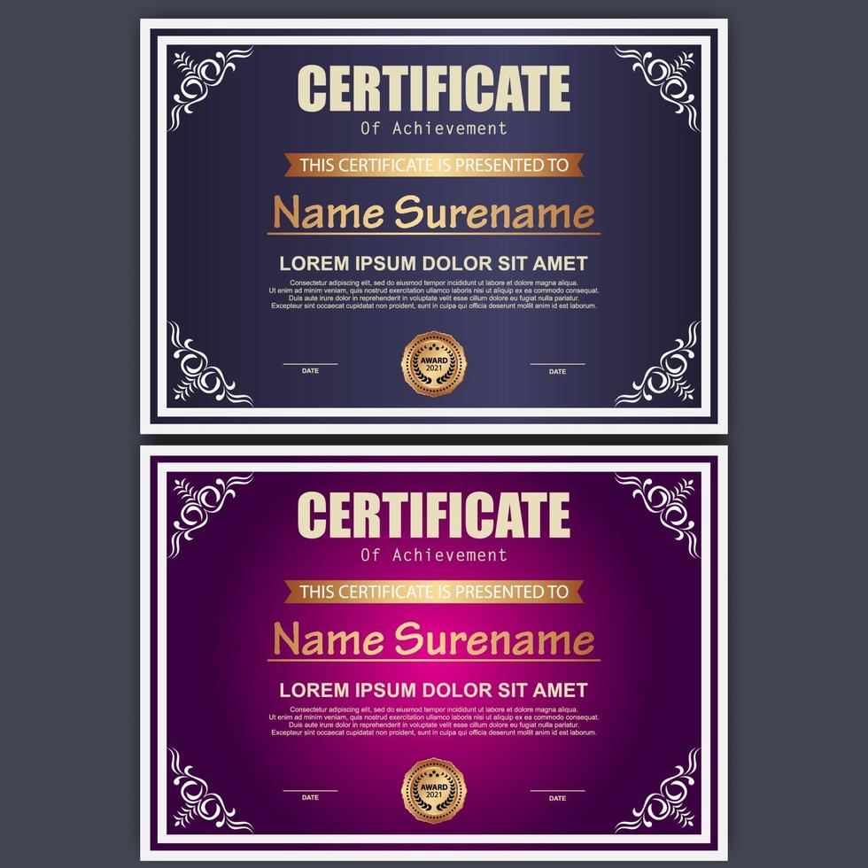 Modern certificate template. Suitable for appreciation. Premium vector. vector