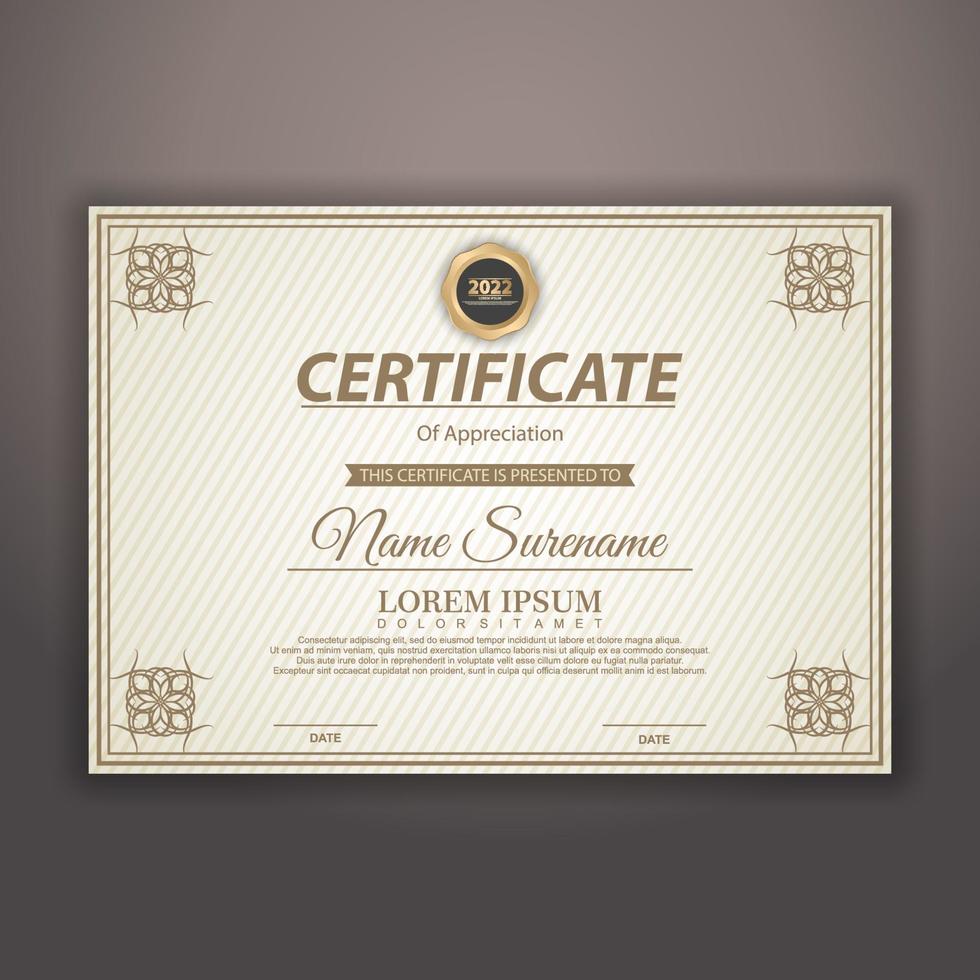 Diploma Certificate of achievement template vector