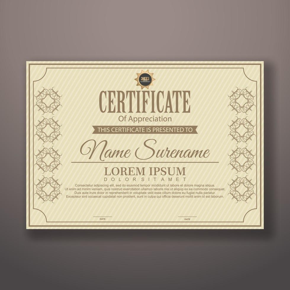 Diploma Certificate of achievement template vector