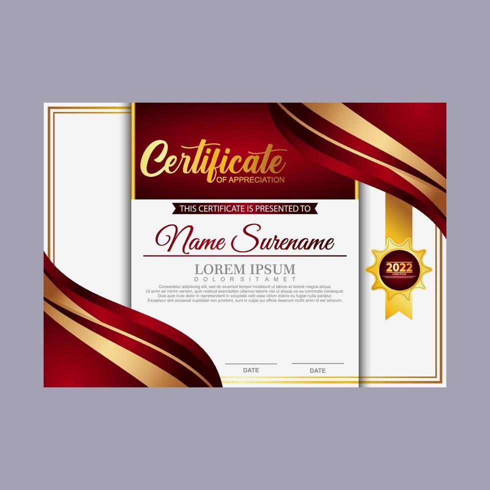 Modern certificate template. Suitable for appreciation. Premium vector. vector