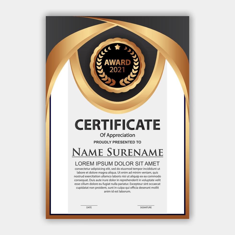 Modern certificate template. Suitable for appreciation. Premium vector. vector