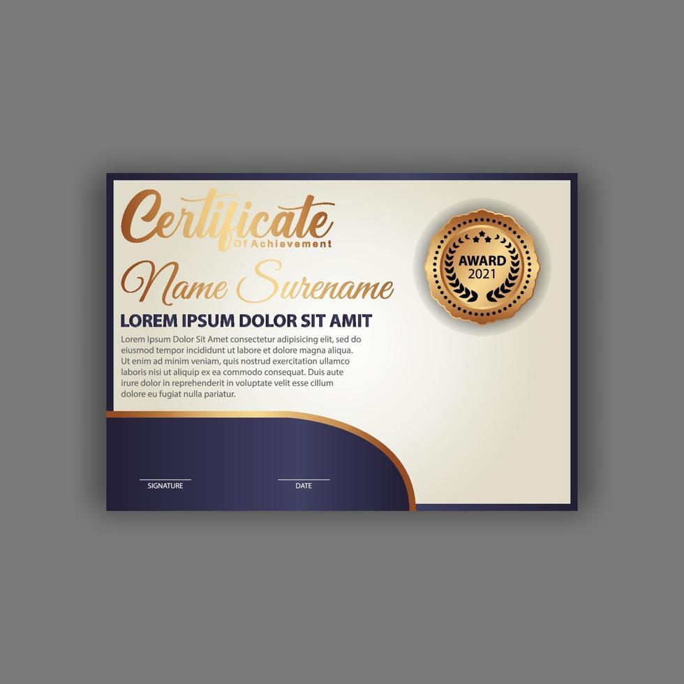 Modern certificate template. Suitable for appreciation. Premium vector. vector