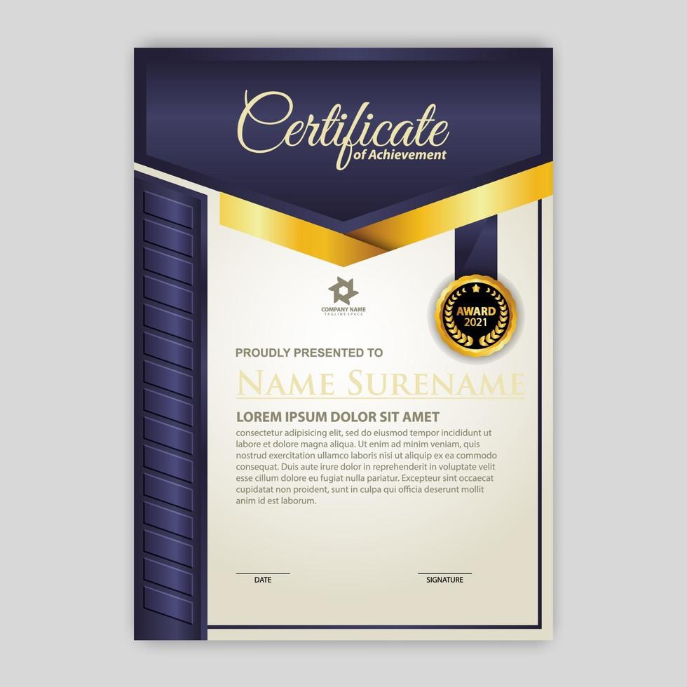 Modern certificate template. Suitable for appreciation. Premium vector. vector