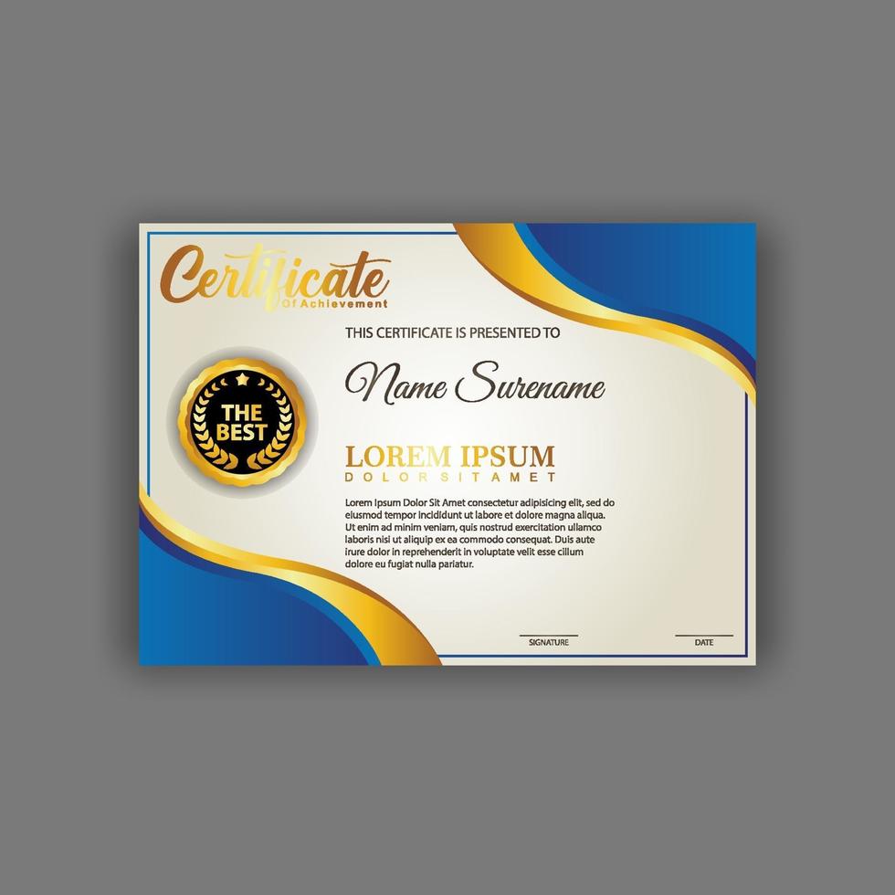 Modern certificate template. Suitable for appreciation. Premium vector. vector