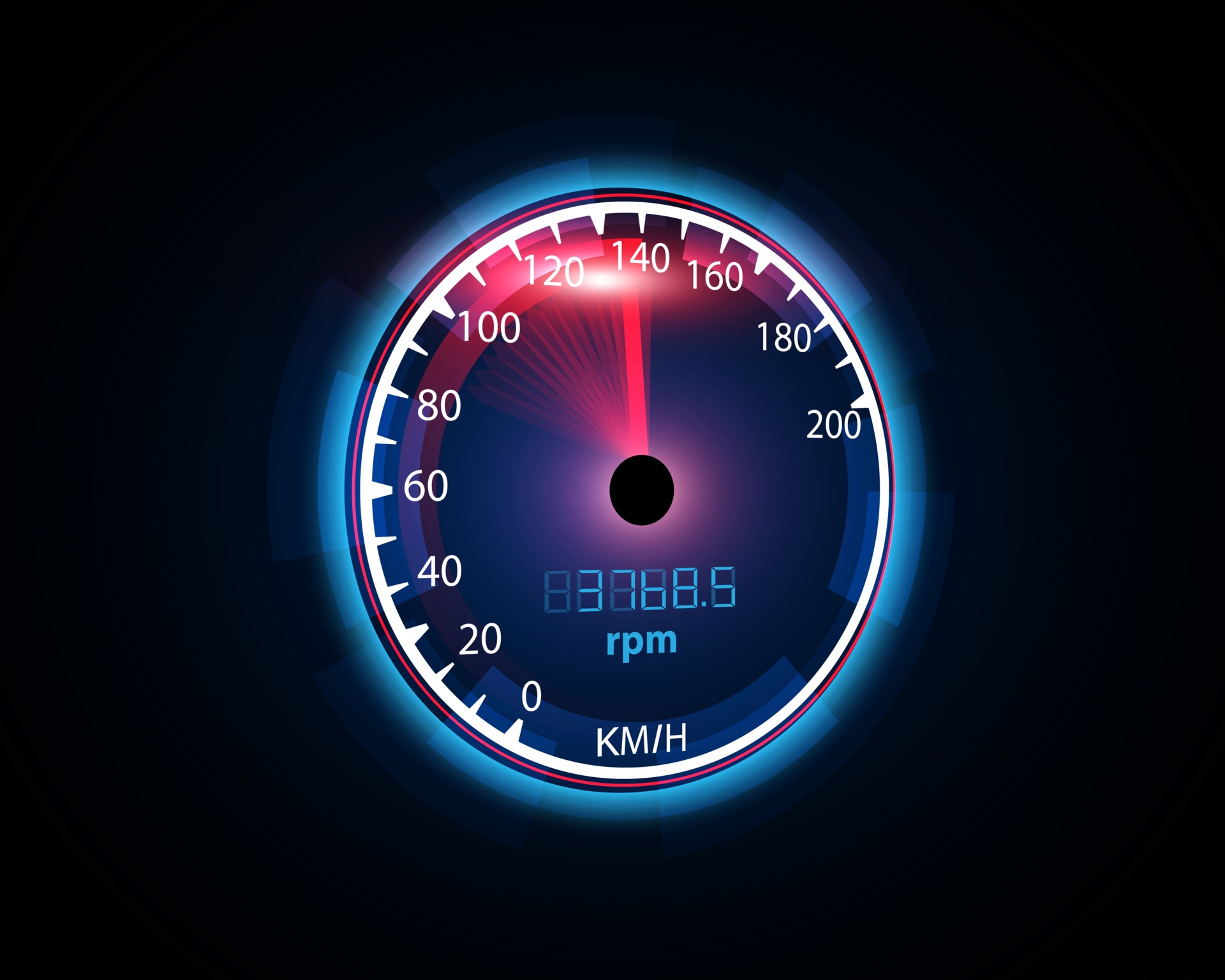 Digital and analog speedometer movement background illustration 2151476